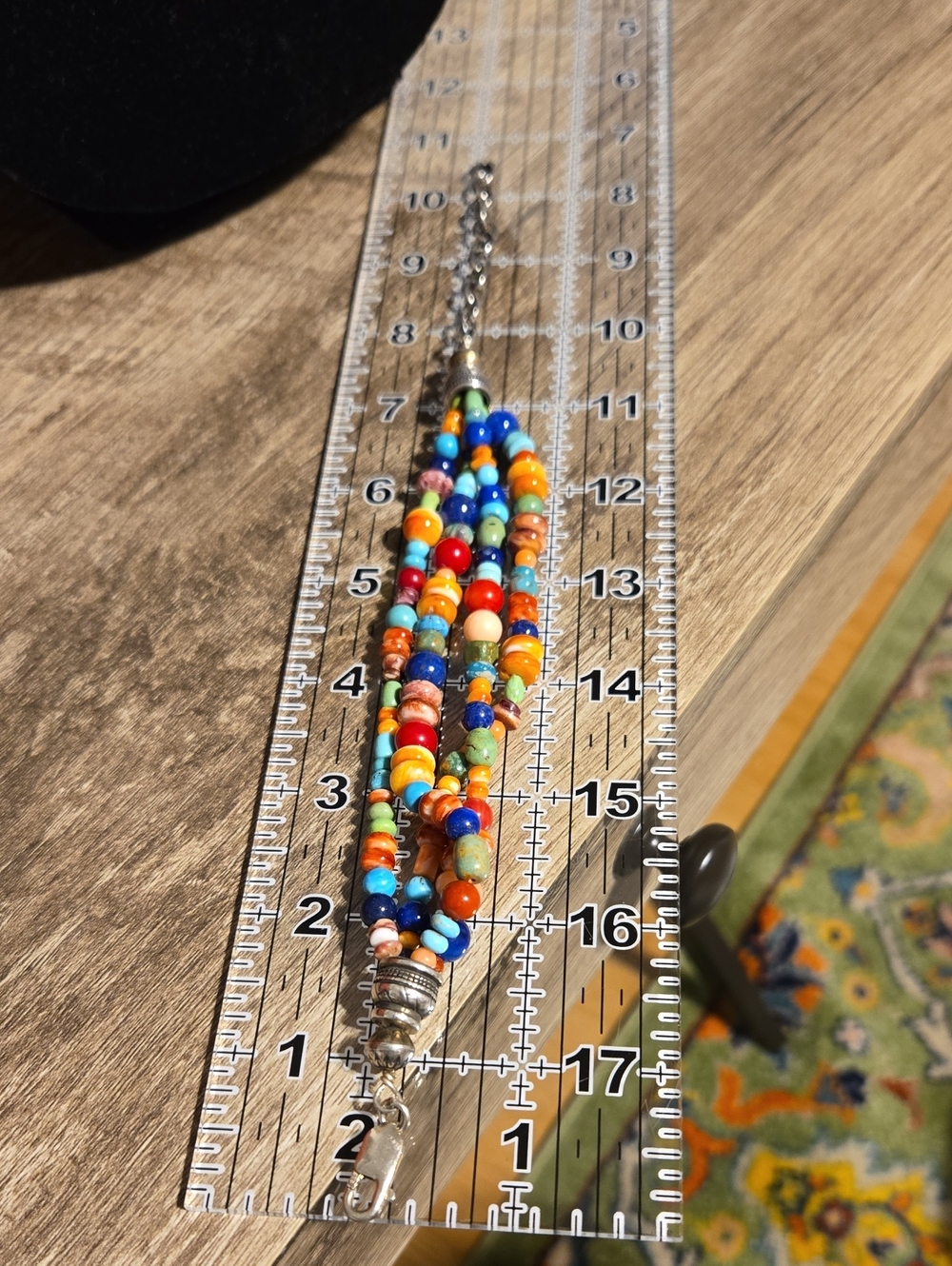 Vintage Native American Multi-Strand Gemstone Bead Bracelet - Picture 2 of 5